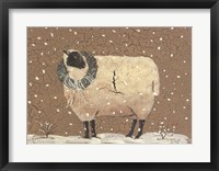 Framed Christmas Sheep