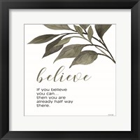 Framed 'Believe' border=