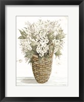 Hydrangea Basket Framed Print
