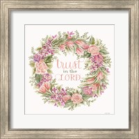 Framed Trust in the Lord Floral Wreath