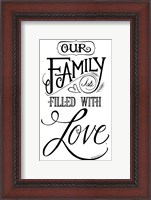 Framed Our Family is Filled With Love