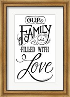 Framed Our Family is Filled With Love