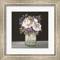 Framed Lilac Mason Jar Floral