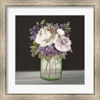 Framed Lilac Mason Jar Floral