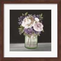 Framed Lilac Mason Jar Floral