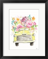 Framed Yellow Flower Truck