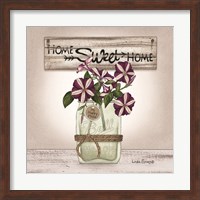 Framed Petunias in Jar