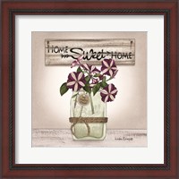 Framed Petunias in Jar