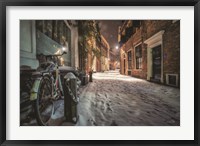 Framed Winter Nighttime Street 1
