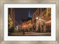 Framed Winter Nighttime Street 2