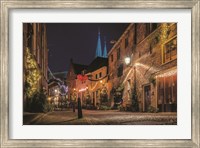 Framed Winter Nighttime Street 2