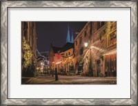 Framed Winter Nighttime Street 2