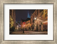 Framed Winter Nighttime Street 2