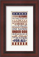 Framed Pledge of Allegiance