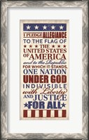 Framed Pledge of Allegiance