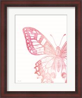 Framed Pink Butterfly I