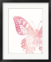 Framed Pink Butterfly I