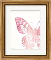 Framed Pink Butterfly I