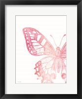 Framed Pink Butterfly I