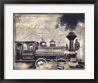 Framed Vintage Boston Railroad