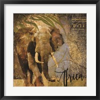 Framed Taste of Africa Elephant