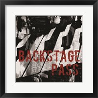 Framed 'Backstage Pass Piano' border=