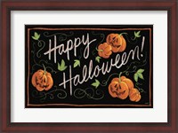 Framed Happy Halloween Jack O Lanterns