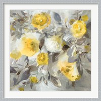 Framed Floral Uplift Yellow Gray