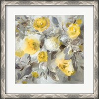 Framed Floral Uplift Yellow Gray