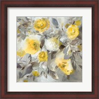 Framed Floral Uplift Yellow Gray