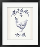 Framed 'Summer Chickens II' border=