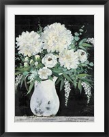 Framed Late Summer Bouquet I Black Crop