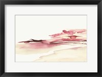 Framed Pink Coastal Sunset