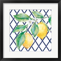 Framed 'Everyday Chinoiserie Lemons II' border=