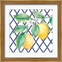 Framed 'Everyday Chinoiserie Lemons II' border=