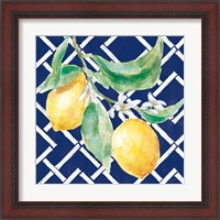 Framed 'Everyday Chinoiserie Lemons I' border=
