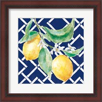 Framed 'Everyday Chinoiserie Lemons I' border=