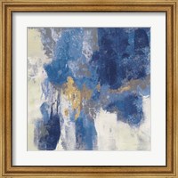 Framed Sparkle Abstract II Blue