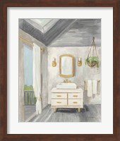 Framed Attic Bathroom I Gray