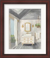 Framed Attic Bathroom I Gray