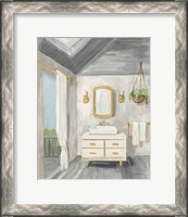Framed Attic Bathroom I Gray