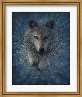 Framed Running Wolf