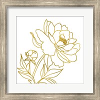 Framed Gold Floral III