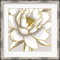 Framed Gold Peony