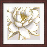 Framed Gold Peony