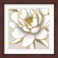 Framed Gold Peony II