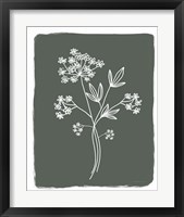 Framed 'Green Botanical I' border=