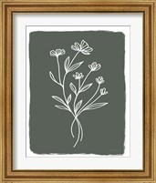 Framed 'Green Botanical II' border=