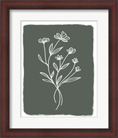 Framed Green Botanical II