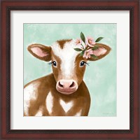 Framed Farmhouse Cow